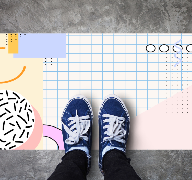 Vinyl Teppich geometrisch moderne abstrakte - TenStickers