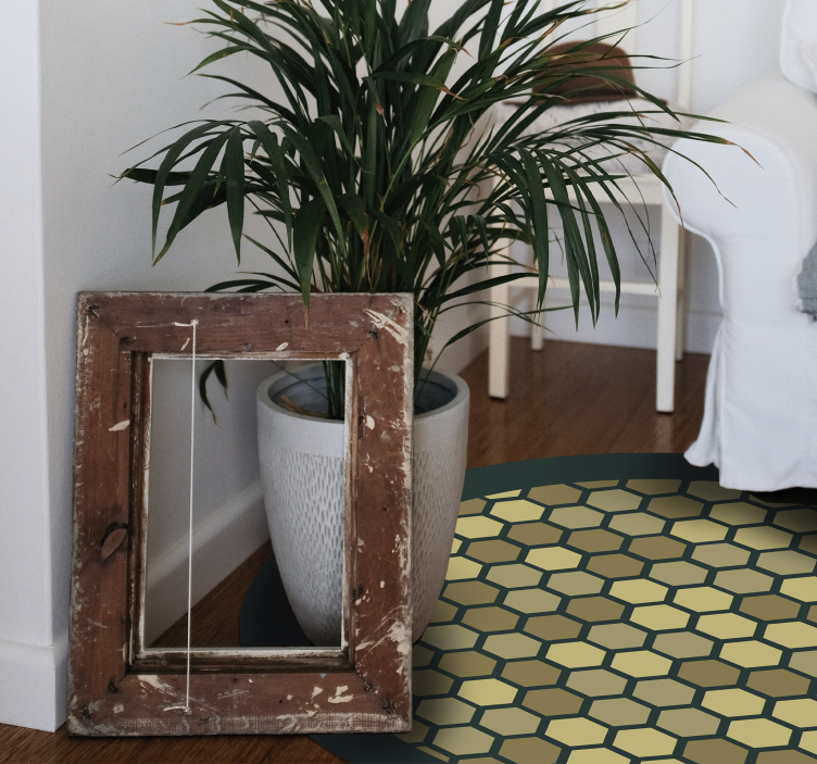 Vinyl Teppich geometrisch geometrische waben - TenStickers