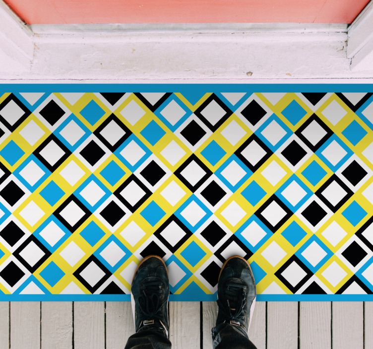 Vinyl Teppich geometrisch geometrisches argyle-muster - TenStickers