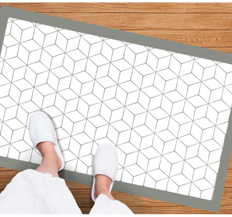 Vinyl Teppich geometrisch hexagonales layout - TenStickers
