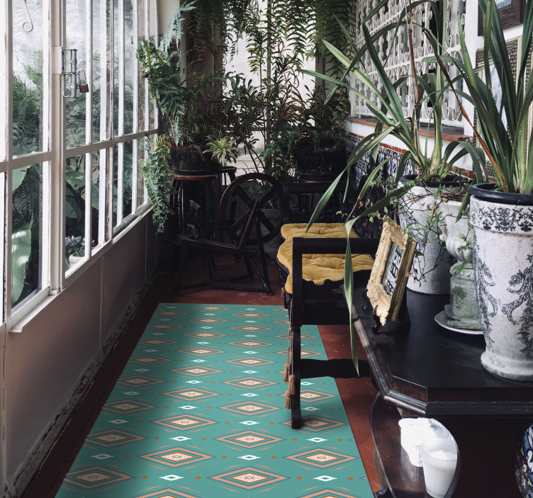 Vinyl Teppich geometrisch läufer mit geometrischem muster - TenStickers