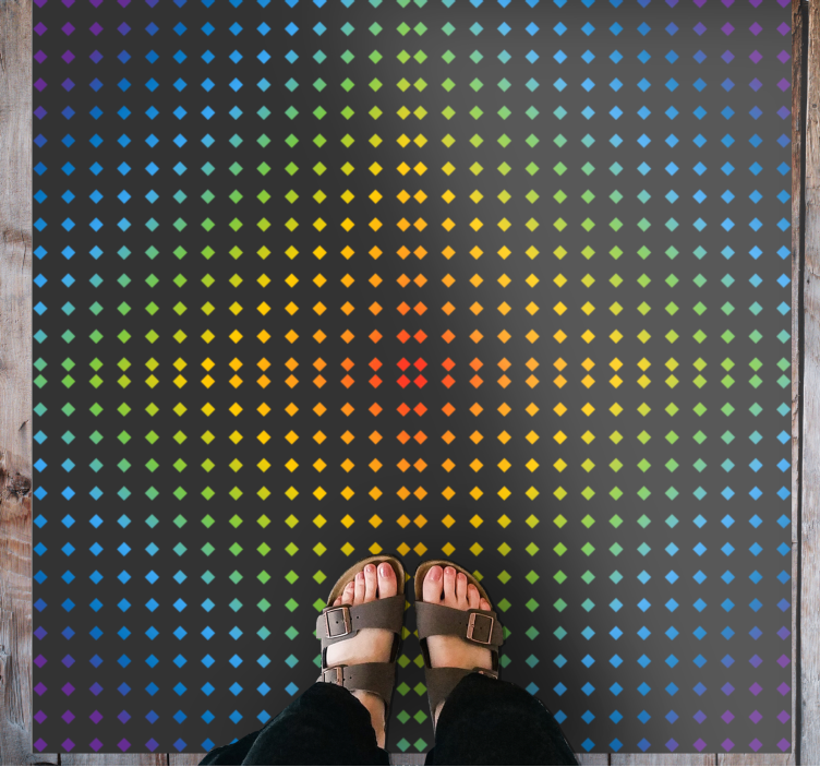 Vinyl Teppich Jugendzimmer regenbogen-diamant-design - TenStickers