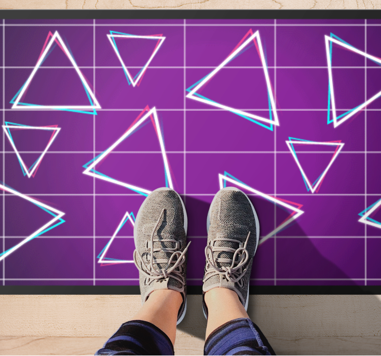 Vinyl Teppich geometrisch lebendiges dreiecksmuster - TenStickers