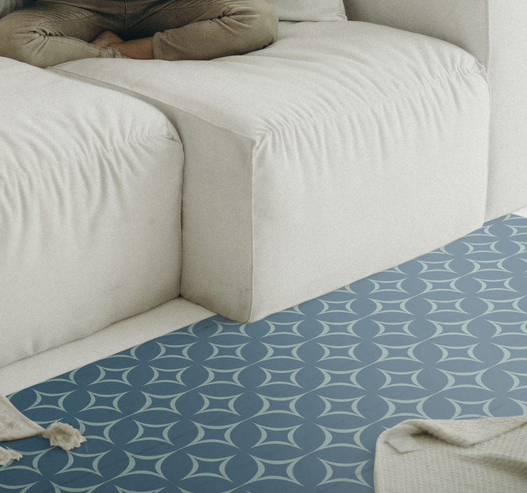 Vinyl Teppich geometrisch matte mit kreisförmigem muster - TenStickers