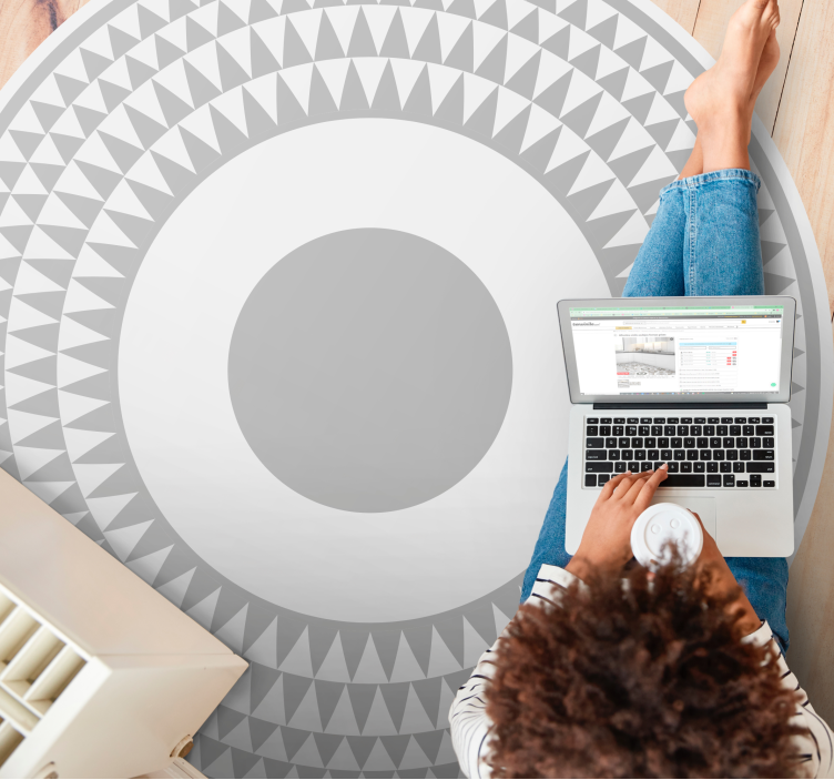 Vinyl Teppich geometrisch muster konzentrischer kreise - TenStickers