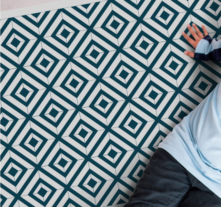 Vinyl Teppich geometrisch rautenmuster-stil - TenStickers