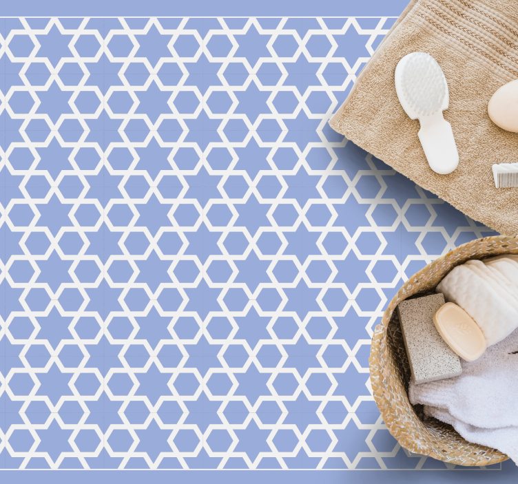 Vinyl Teppich geometrisch sechseckiges sternenmotiv - TenStickers