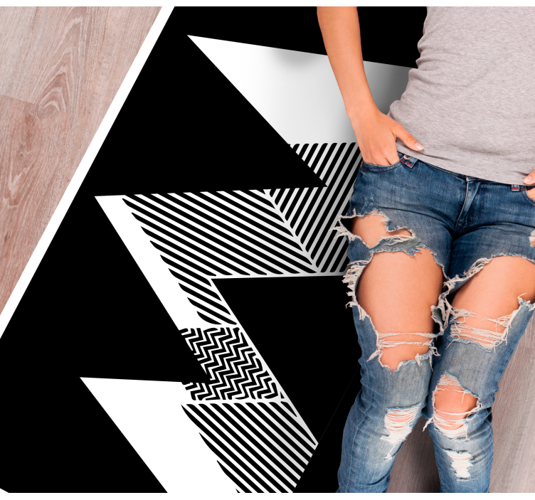 Vinyl Teppich geometrisch stylisches zickzack-muster - TenStickers