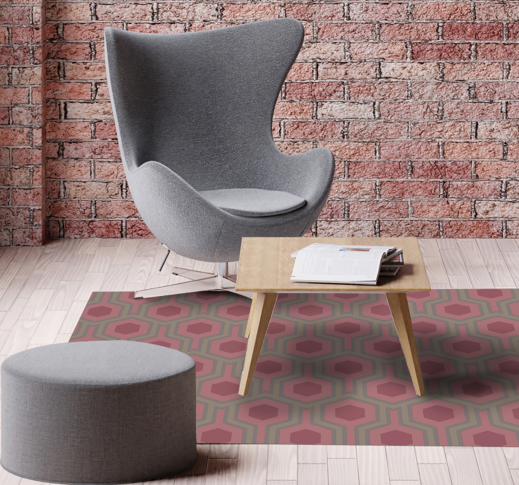 Vinyl Teppich geometrisch wabenkonfiguration - TenStickers