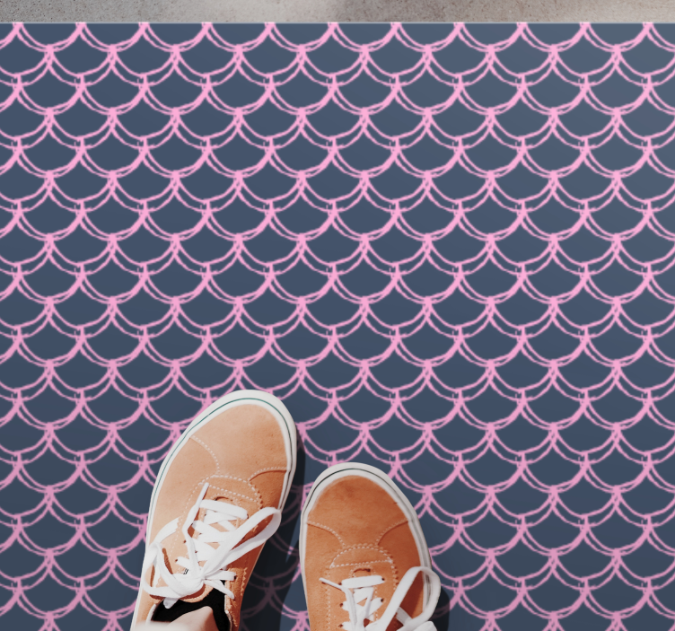 Vinyl Teppich geometrisch wellenkonzept - TenStickers