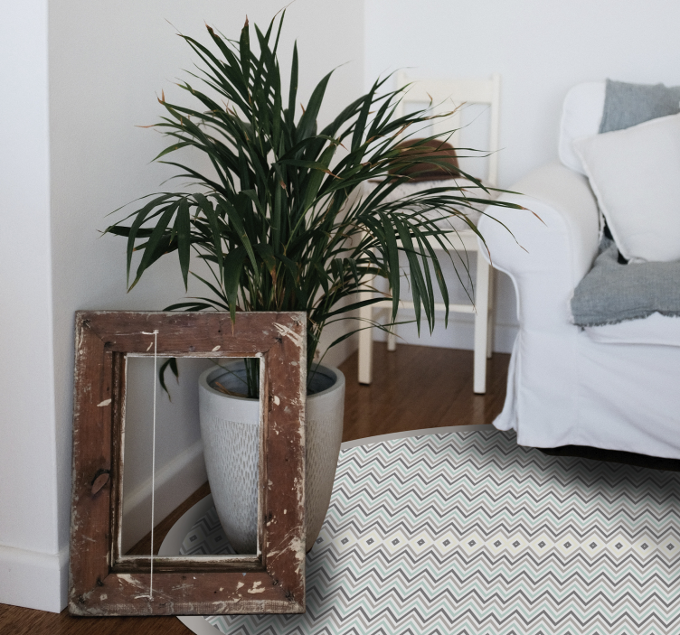 Vinyl Teppich gestreift chevron-musterdetail - TenStickers