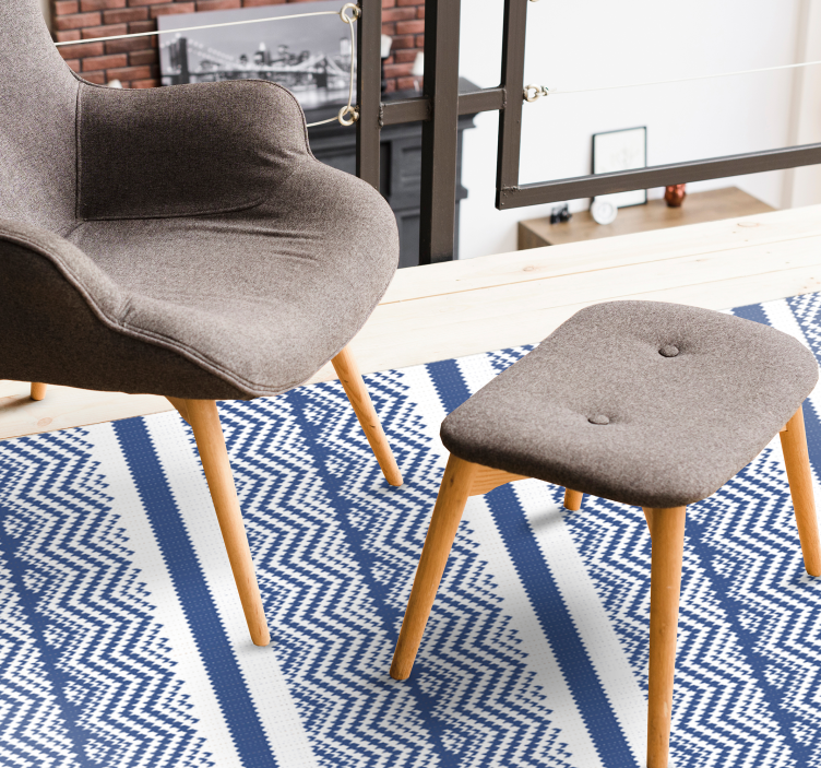 Vinyl Teppich gestreift chevron-streifen-muster - TenStickers