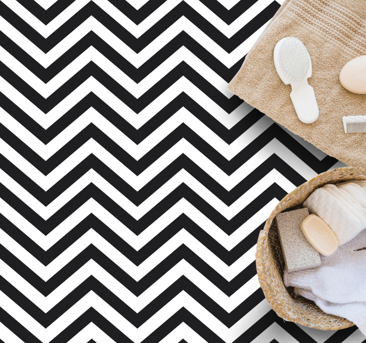 Vinyl Teppich gestreift chevron-streifen-stile - TenStickers