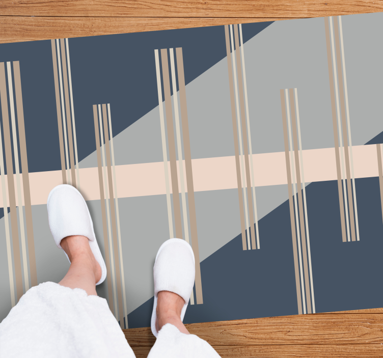 Vinyl Teppich gestreift gestreifte Ästhetik - TenStickers