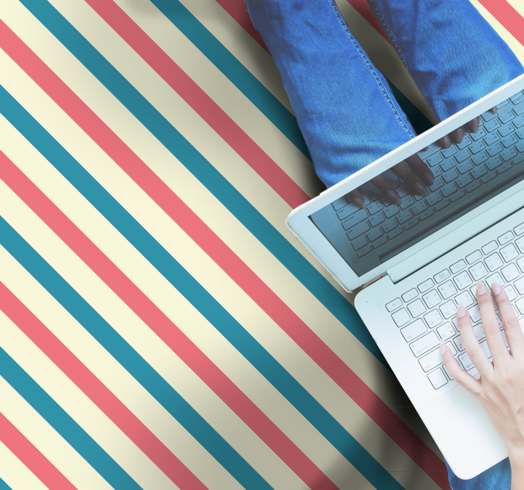 Vinyl Teppich gestreift gestreifte farbpalette - TenStickers