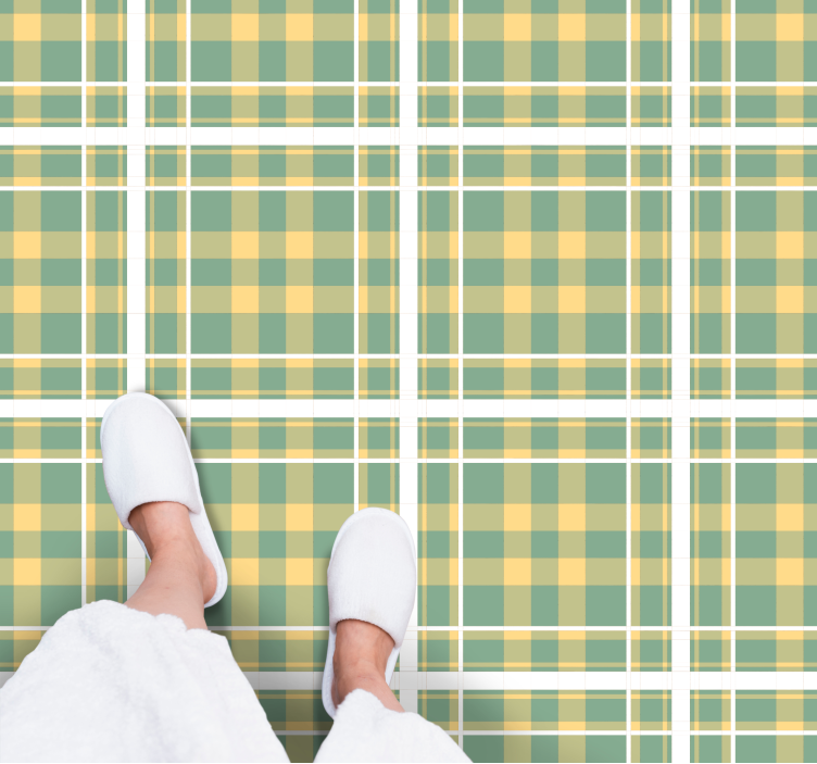 Vinyl Teppich gestreift kariertes motiv - TenStickers