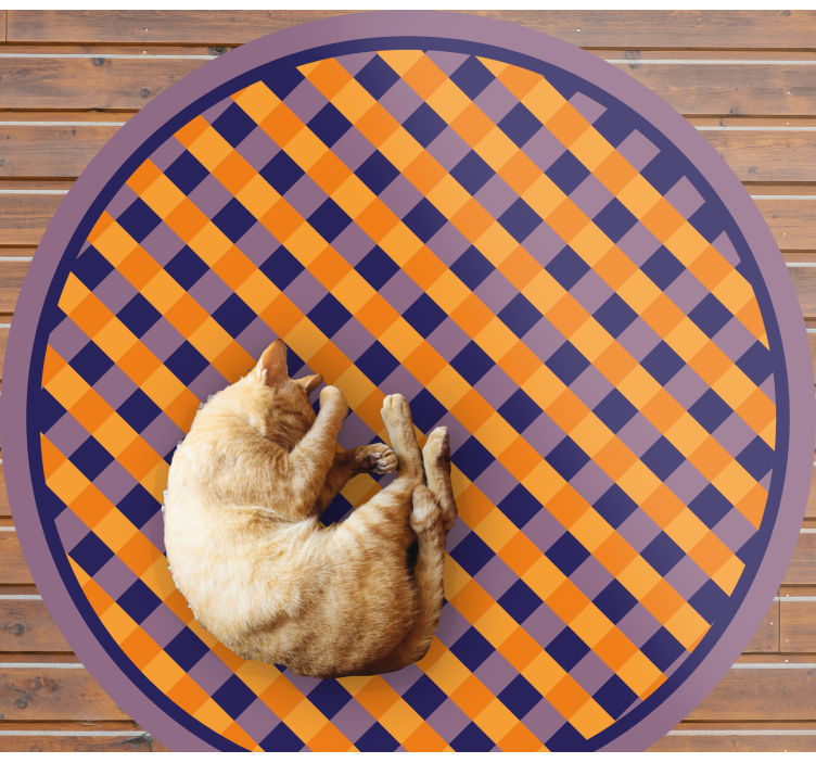 Vinyl Teppich gestreift kräftiges schachbrettmuster - TenStickers