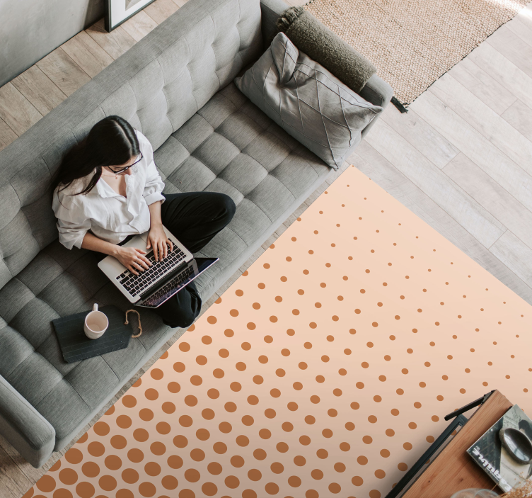 Vinyl Teppich gestreift tupfen-farbverlauf - TenStickers