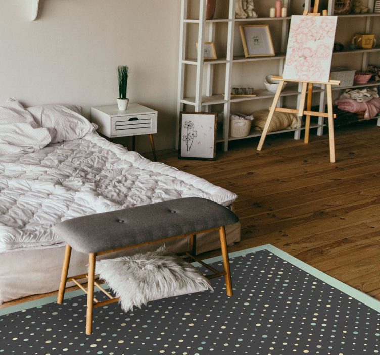 Vinyl Teppich gestreift tupfenmuster - TenStickers