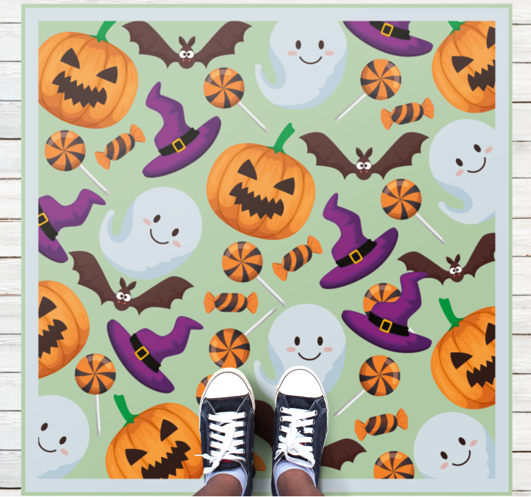 Vinyl teppich halloween fröhliche halloween stimmung - TenStickers