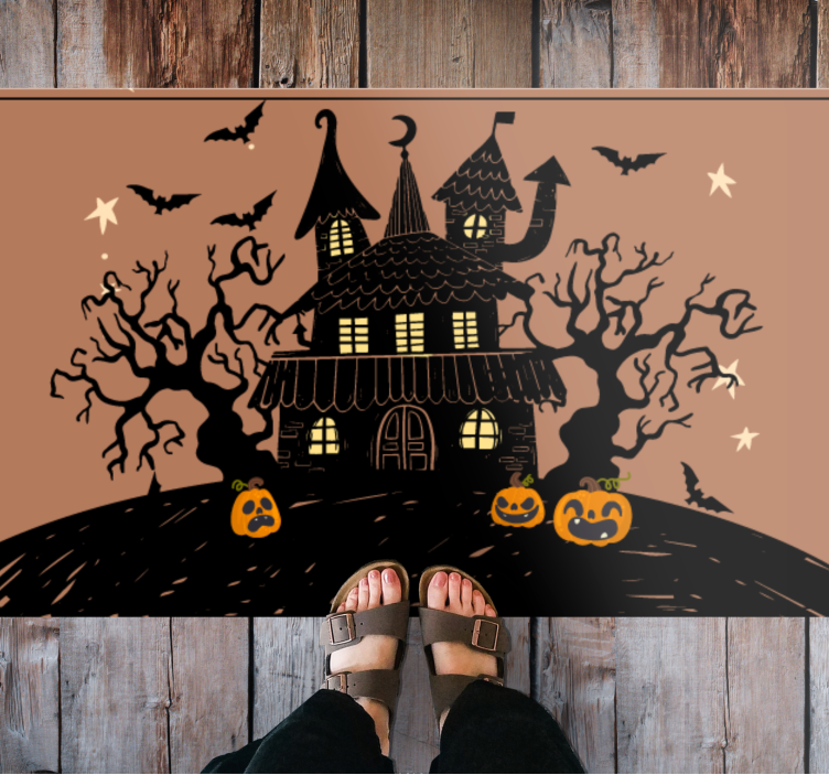 Vinyl Teppich Halloween spukhausszene - TenStickers
