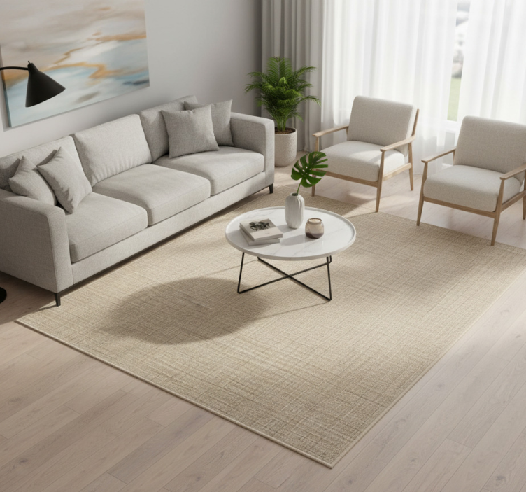 Vinyl teppich imitation in beigem stoffeffekt - TenStickers