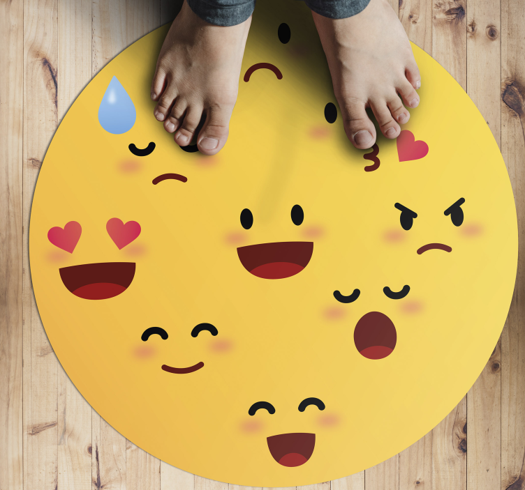 Vinyl Teppich Jugendzimmer emojis-collage - TenStickers