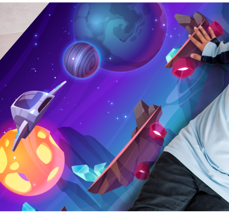 Vinylteppich kindlich intergalaktisches abenteuer - TenStickers