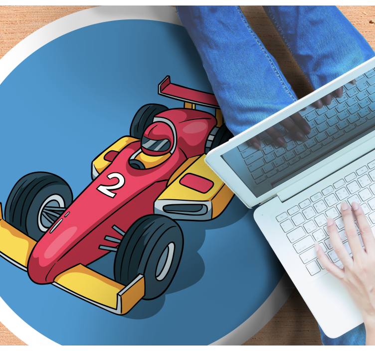 Vinyl Teppich Jugendzimmer rennwagen-wahnsinn - TenStickers