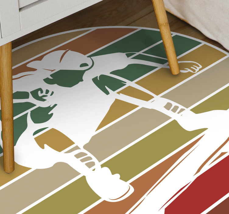 Vinyl Teppich Jugendzimmer skater-silhouette - TenStickers