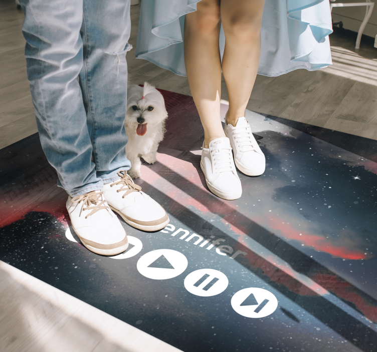 Vinyl teppich jugendzimmer weltraum musikgestaltung - TenStickers