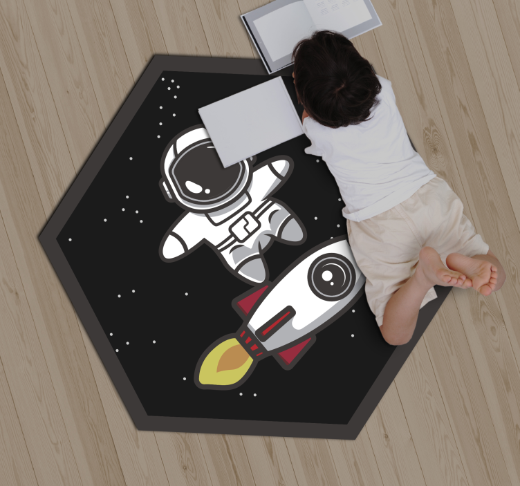 Vinyl Teppich Kinder astronauten-abenteuer - TenStickers