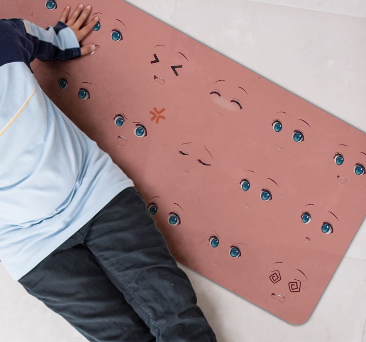 Vinyl Teppich Kinder emotionale gesichter aktivität - TenStickers