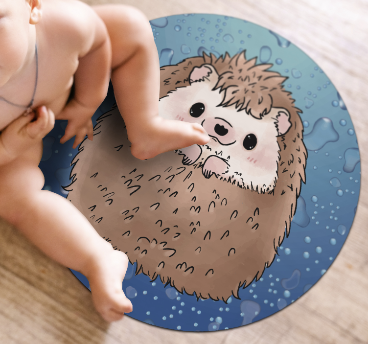 Vinyl Teppich Kinder entzückende igelillustration - TenStickers