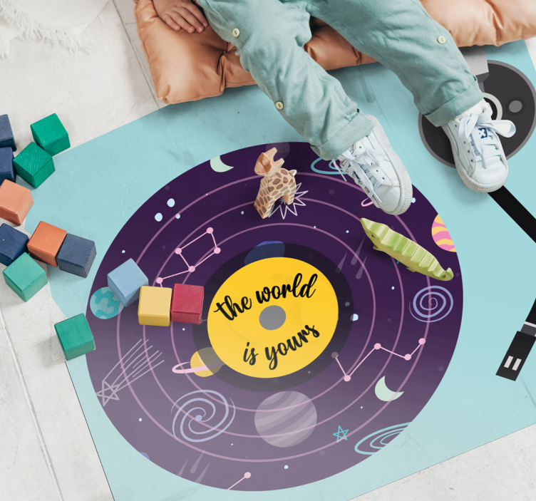 Vinyl Teppich Kinder thema welterkundung - TenStickers