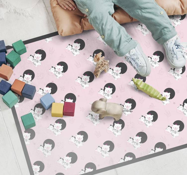 Vinyl Teppich Kinder verspielte ballerina-grafik - TenStickers