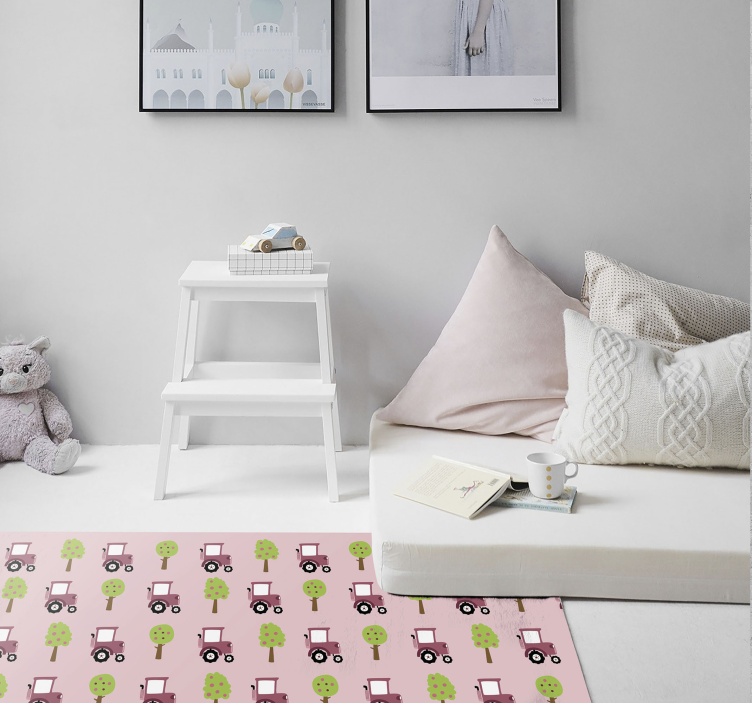Vinyl Teppich Kinder verspieltes lkw muster - TenStickers