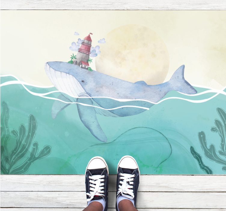 Vinyl Teppich Kinderzimmer wunderliches Leben im Ozean - TenStickers