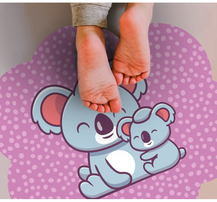 Vinyl Teppich Kinderzimmer koala-familien-design - TenStickers