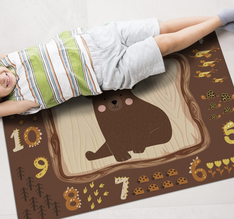 Vinyl Teppich Kinderzimmer bär pädagogisches design - TenStickers