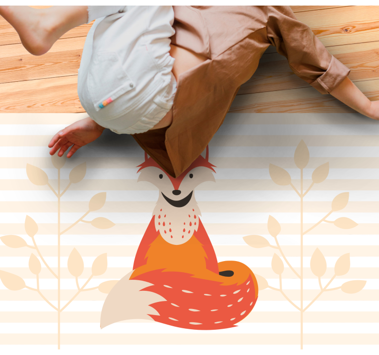 Vinyl Teppich Kinderzimmer süße fuchsillustration - TenStickers