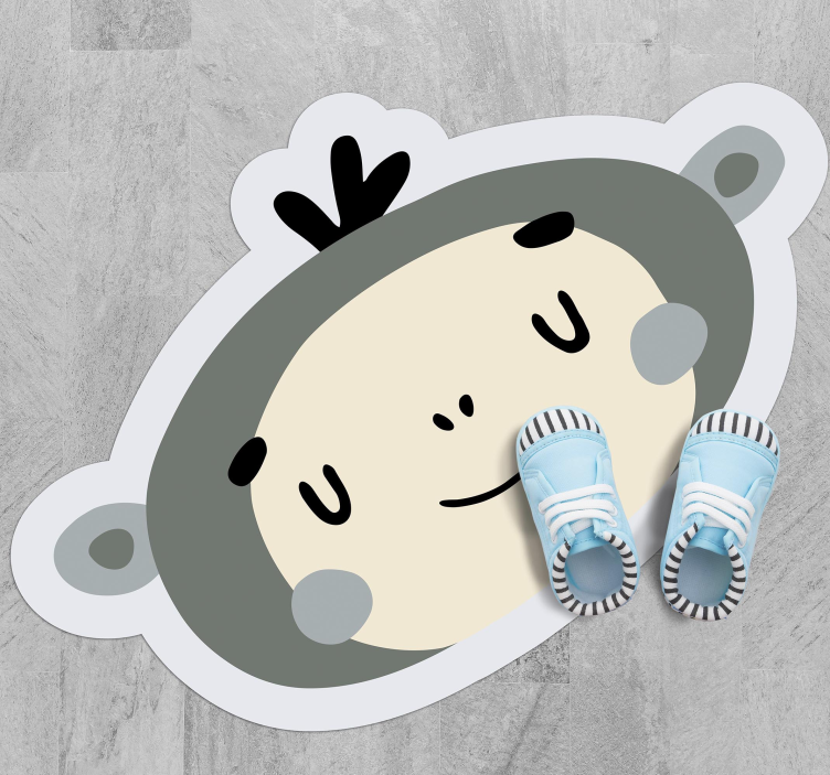 Vinyl Teppich Baby nordisches affengesicht - TenStickers