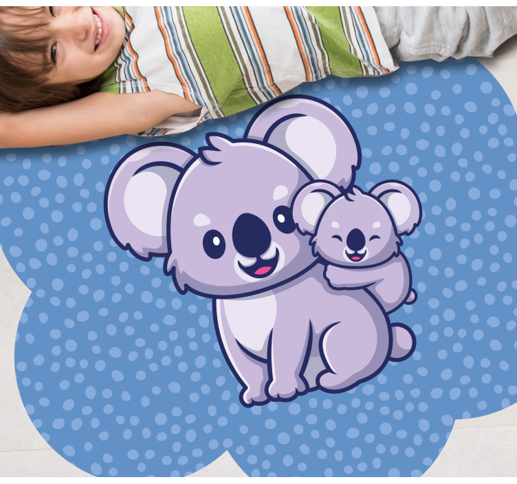 Vinyl Teppich Kinderzimmer süßes koala-paar - TenStickers