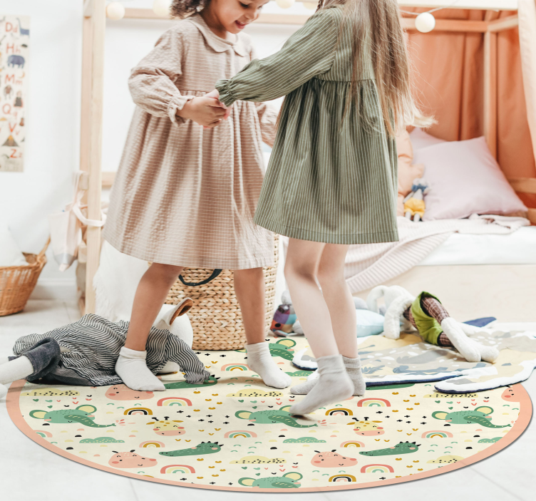 Vinylteppich kindlich nordisches tiermuster - TenStickers