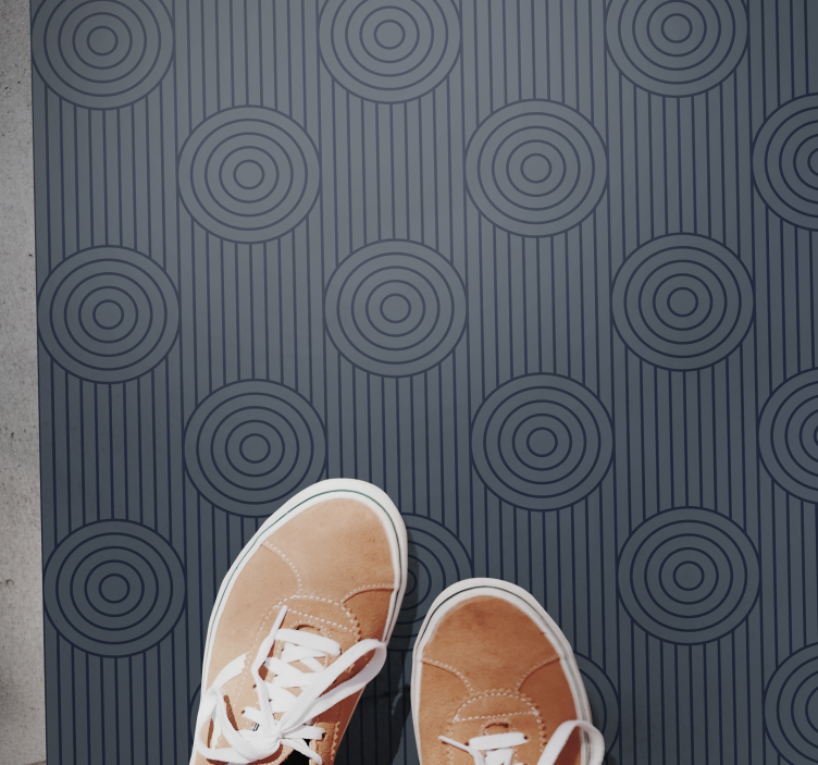 Vinylteppich geometrisch Geometrische kreise und linien - TenStickers