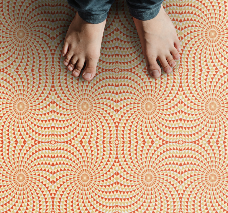 Vinyl Teppich Mandala abstraktes Design - TenStickers