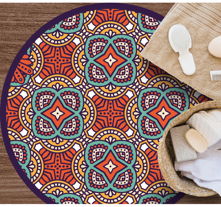 Vinyl Teppich Mandala bunte geometrische harmonie - TenStickers