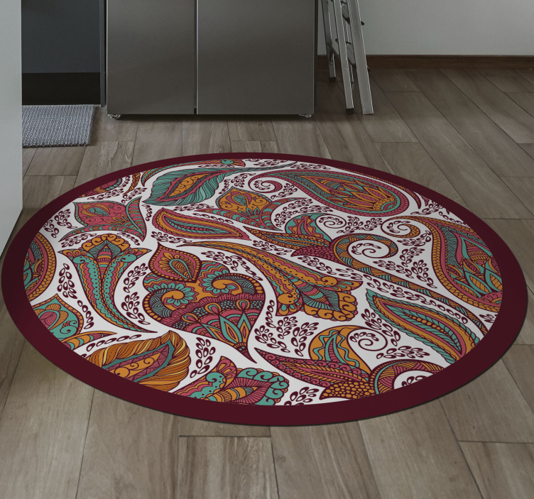 Vinyl Teppich Mandala bunte wirbelnde muster - TenStickers