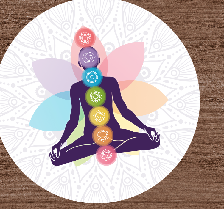 Vinyl Teppich Mandala chakra-meditationssymbol - TenStickers