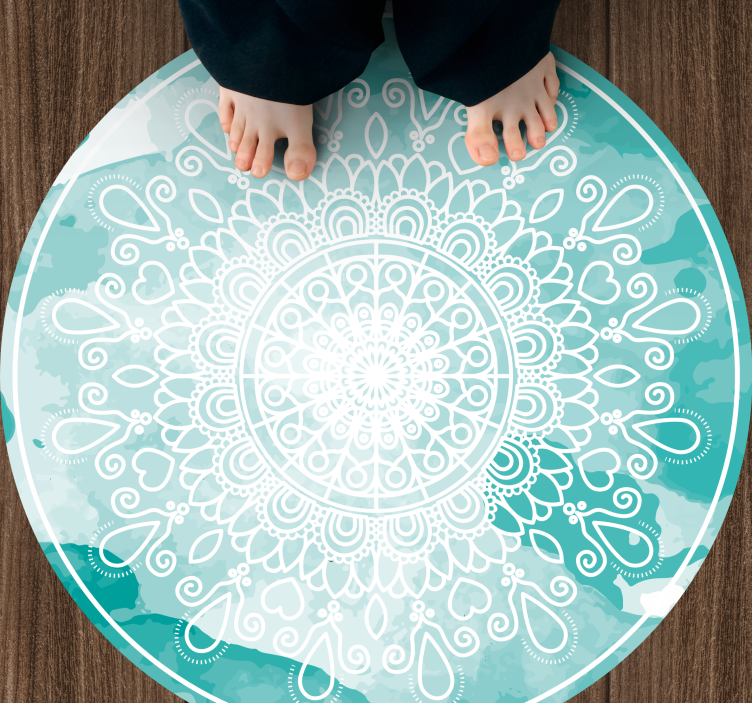 Vinyl Teppich Mandala elegante aquarelltöne - TenStickers